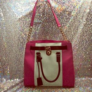 Michael Kors Hamilton LG Saffiano Leather Satchel